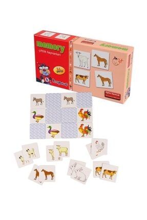 Puzzle Çiftlik Hayvanları Hafıza Oyunu Karton Puzzle-KIR.7208