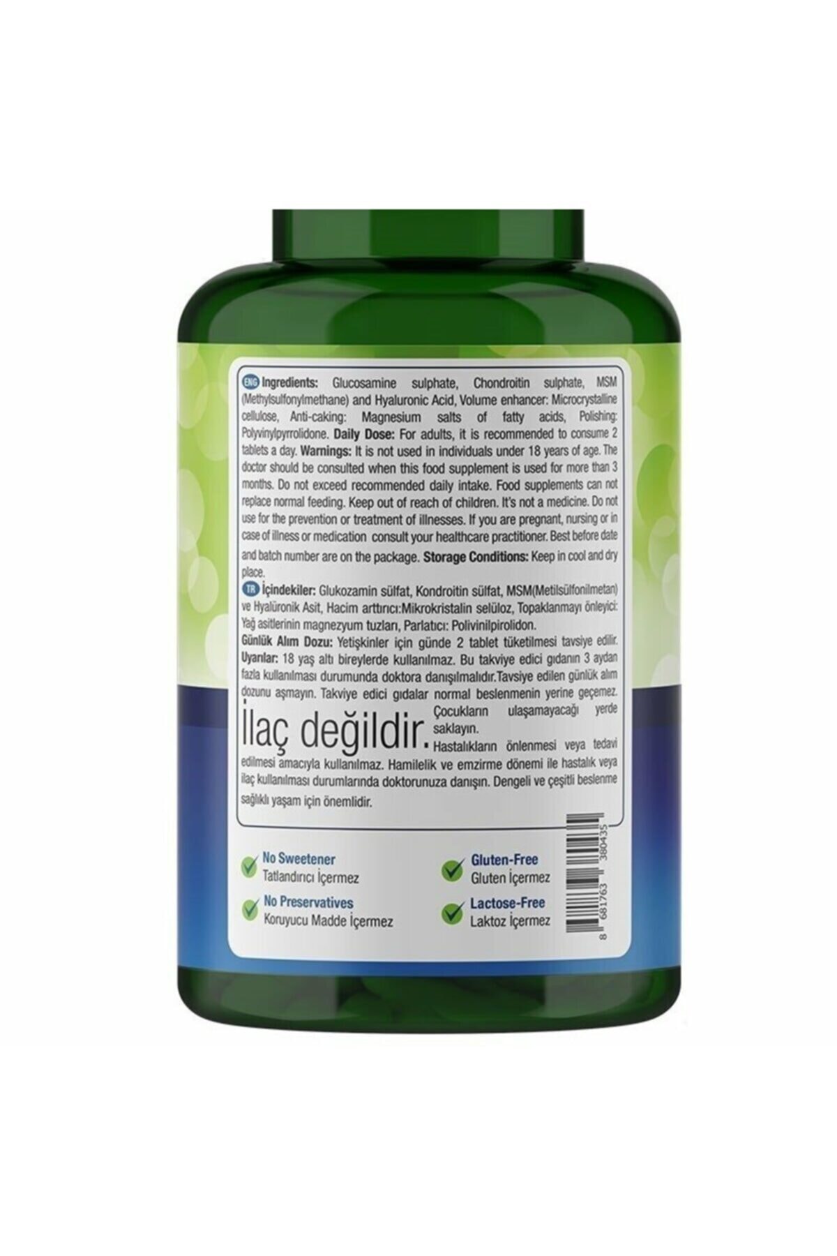 Natures Supreme Glucosamine Chondroitin Msm + Hyaluronic Acid 120