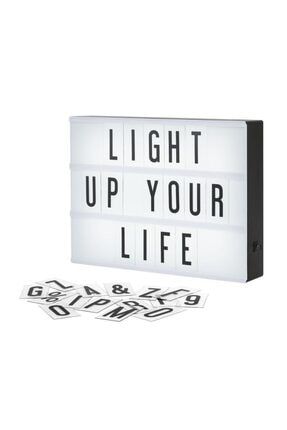 A4 Işıklı Harfli Dekoratif Led Pano Lightbox Işık Kutusu Cinematic Usb Girişli a4lightbox
