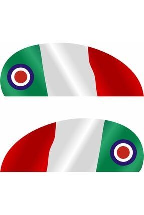 Vespa Italyan Bayrağı Sticker ok10365-4591