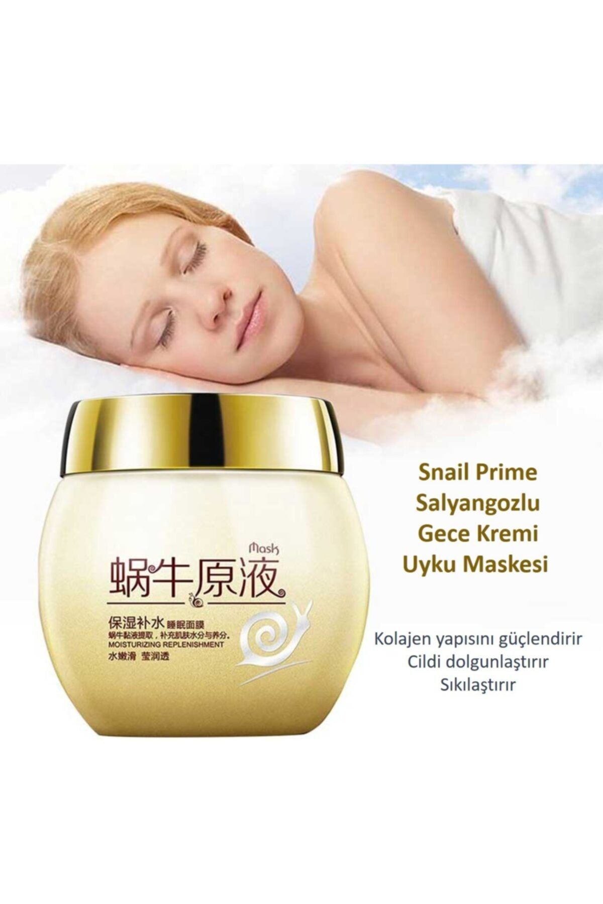 Bioaqua-Snail Prime Night Cream Sleeping Mask with Snail - 120 gr, Large Size 3