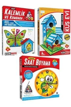 Kumtoys 2 Yuvali Kus Evi Ahsap Kus Evi Ahsap Maket Boyama Trendyol