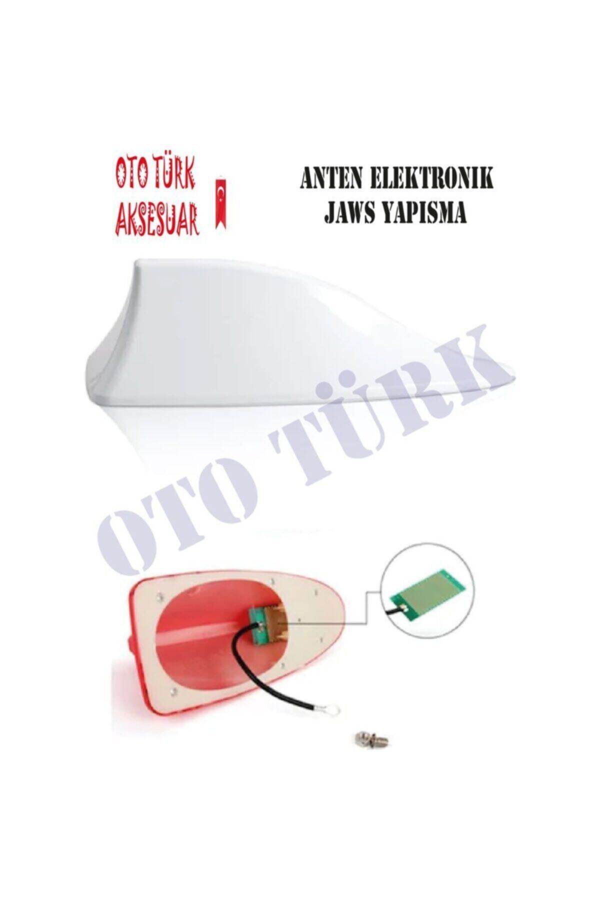 Leader Elektronik Anten Beyaz Yüksek Çekim Gücü Jaws Balina Balık Sırtı