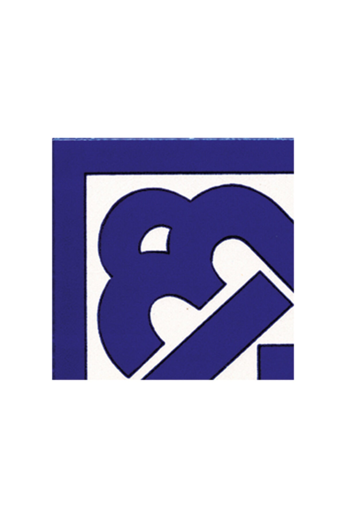 Armada Çini 10x10 Cm Ksk 20k Kobalt Zincir Desen Çini Bordür Köşe