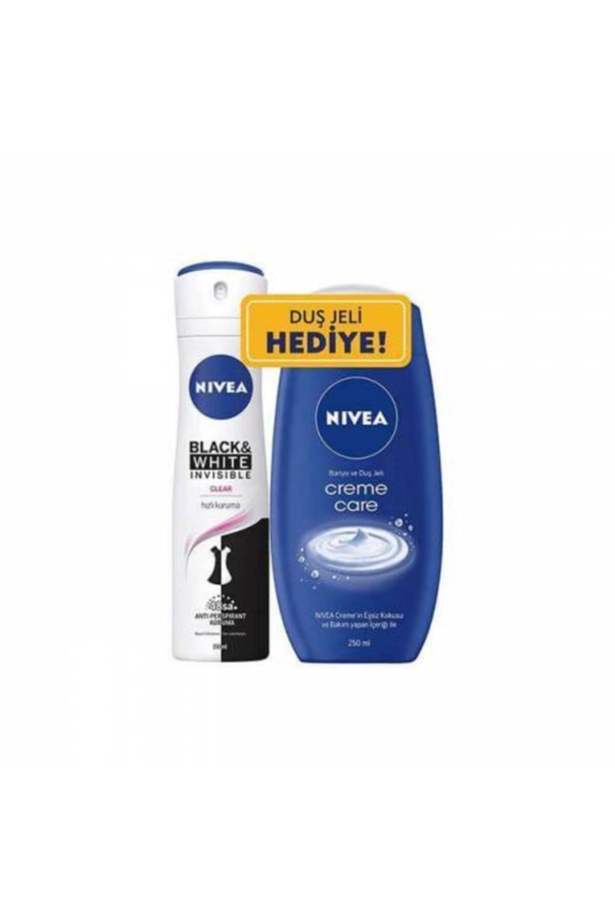 NIVEA Deodorant Kadın B&w Clear 150 M L+ Creme Care Duş Jeli 250 Ml Hediyeli