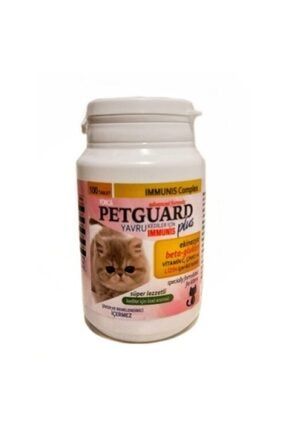 Petguard Plus Immunıs Yavru Kediler Için Ekinezya, Beta Glukan, Vitamin C Içerikli Tablet 100 Adet KEDİ VİTAMİNİ23