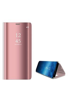 apple iphone 7 plus aynali kapakli kilif clear wallet flip cover rose gold