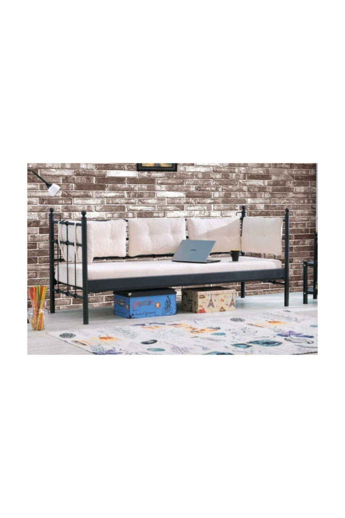 vivense lalas metal sofa sedir siyah 90x200cm fiyati yorumlari trendyol