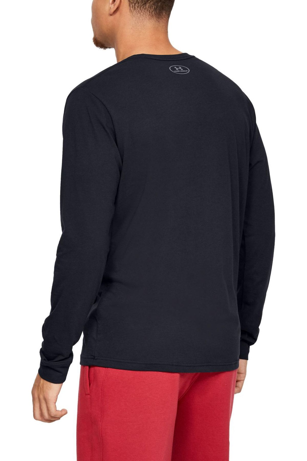 تی شرت ورزشی مشکی مردانه آستین بلند و در UA 1329585 001 Under Armour