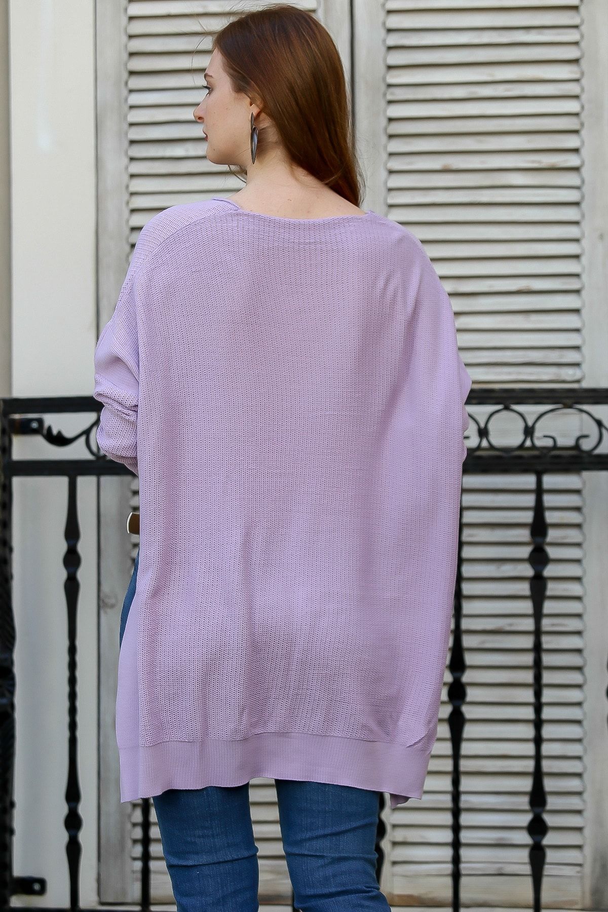 Chiccy-Dámská Lila Bohemian Přední Crop Back Dlouhá halenka M10010200BL95867 5