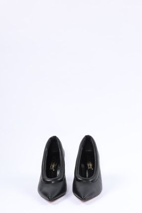 Kadın Siyah Boğumlu Klasik Topuklu Ayakkabı 472
