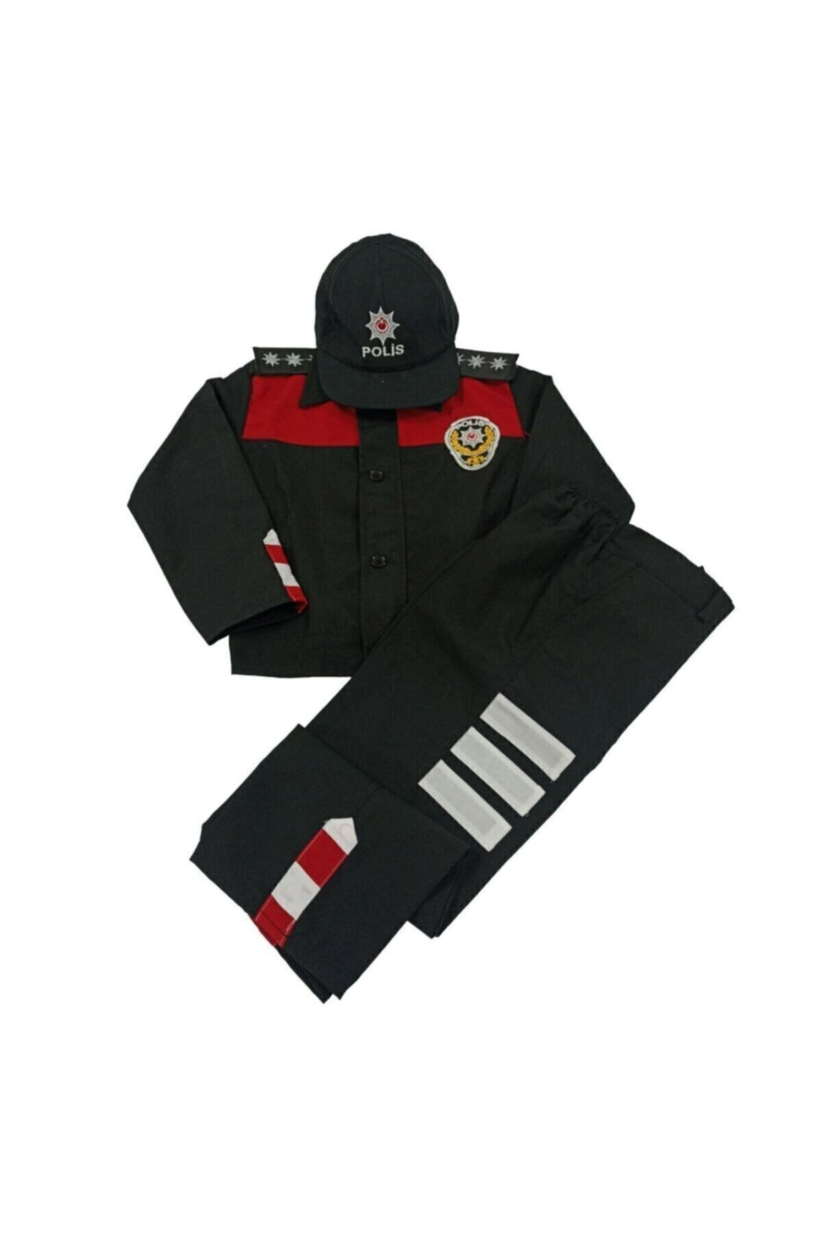 Erkek Çocuk Kırmızı Yunus Polis Kıyafeti
