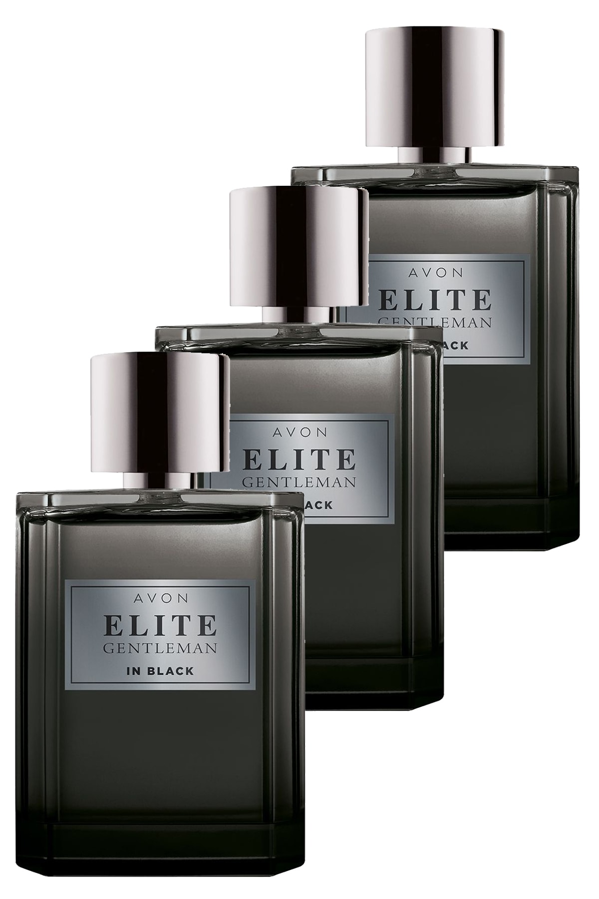 AVON Elite Gentleman in Black Erkek Parfüm Edt 75 ml 3'lü Set 5050000104340
