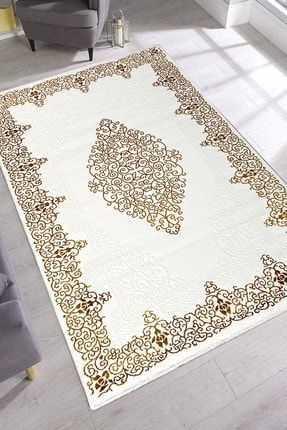 Gold Plus 2862a Gold/beyaz 80x150 Cm Dokuma Halı GoldPlus