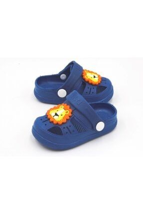 Kaydırmaz Tabanlı Hayvan Figürlü Ortopedik Çocuk Sandalet Terlik - Gece Mavisi bisiparis237703
