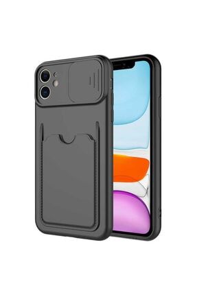 Apple Iphone 11 Kılıf Kartix Jelly Silikon Kartlıklı Siyah krks17487675014