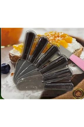 Rooc 6 lı Metal Akrilik Sap Kahvaltı Bıçak (11cm)-Siyah 99AMH0296asimh