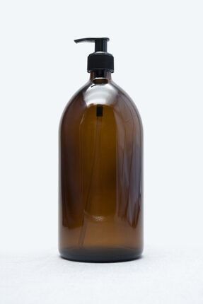 Trichi Home 1000ml Amber Kahverengi Cam Sıvı Sabunluk TrCh-523