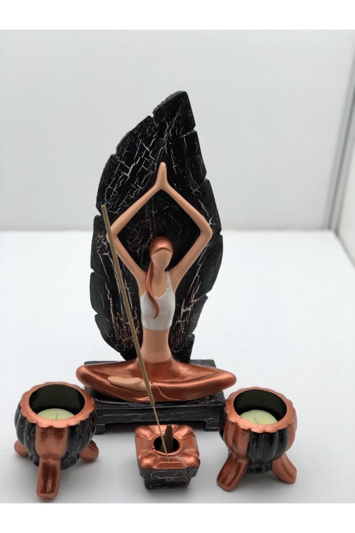 Yoga Yapan Kız Tütsülük Ve Mumluk 4