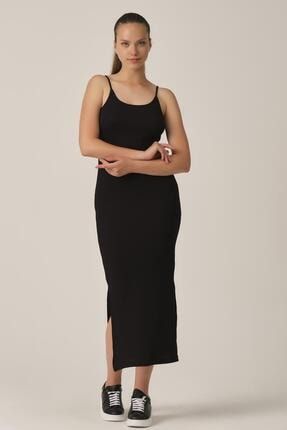 Askılı Yırtmaçlı Elbise (b21-46900) B21-46900