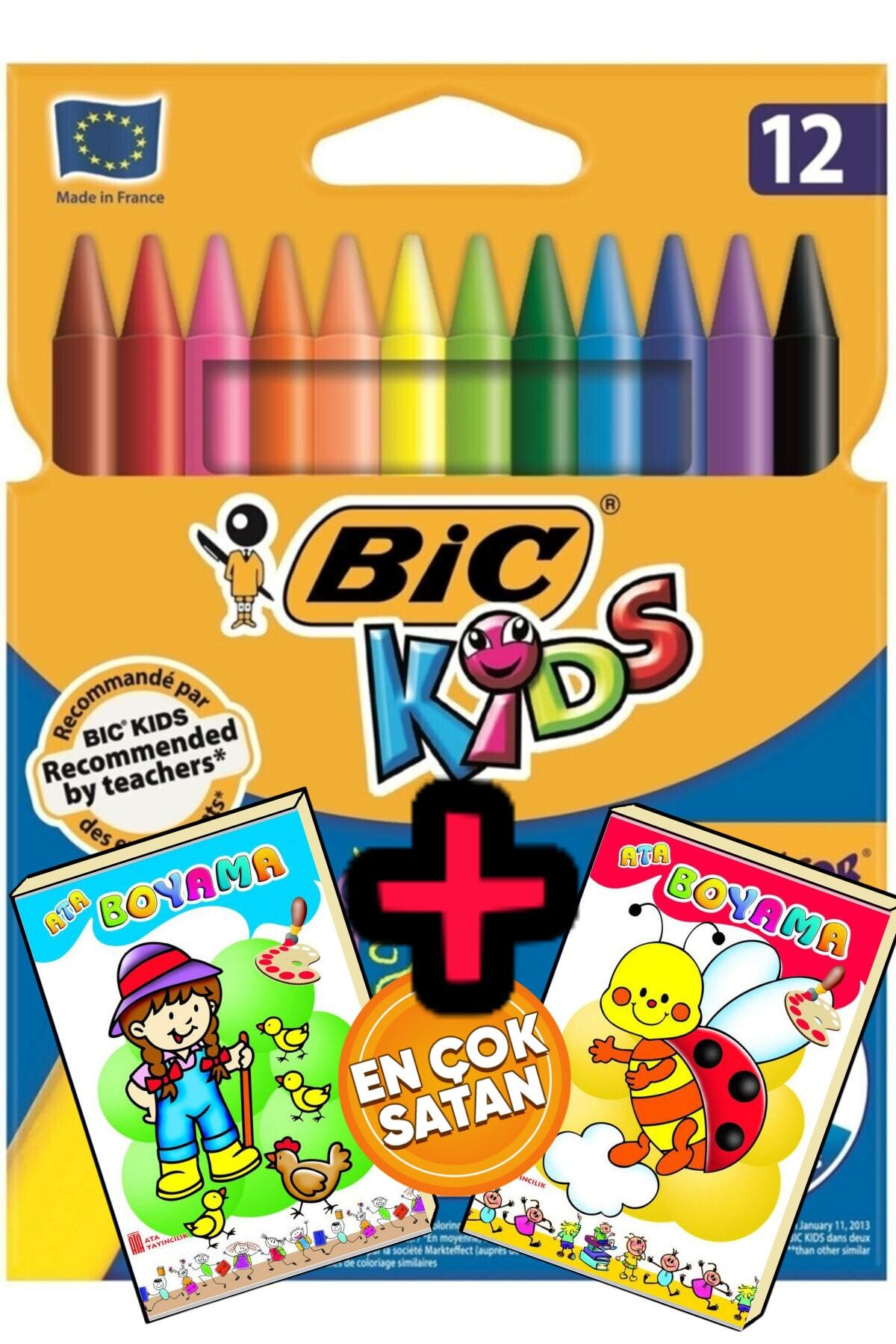 Bic Kids Plastidecor Silinebilir Pastel Boya 12 Renk 920299 BIC-RNK01