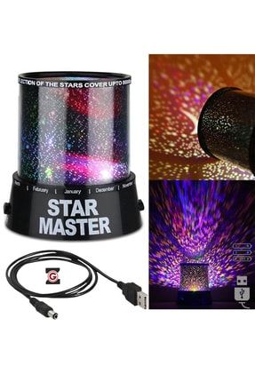 Usb Kablolu Star Master Yıldızlı Gökyüzü Projeksiyon Gece Lambası Cosmos Tavan Yansıtma Led TYC00137653499