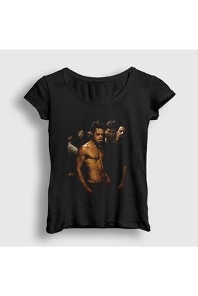 Kadın Siyah Tyler Durden Film Dövüş Kulübü Fight Club T-shirt 244869tt