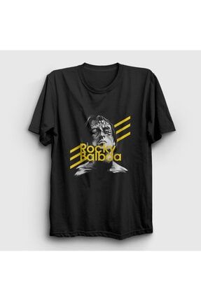 Unisex Siyah Balboa Film Rocky T-shirt 249345tt