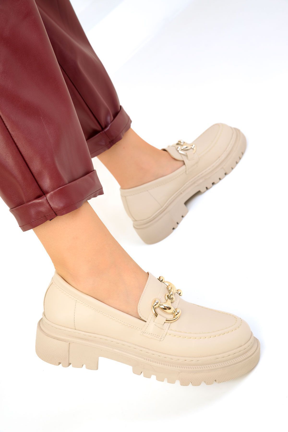 SOHO-Pantofi de damă BEJ Loafer 17575 4
