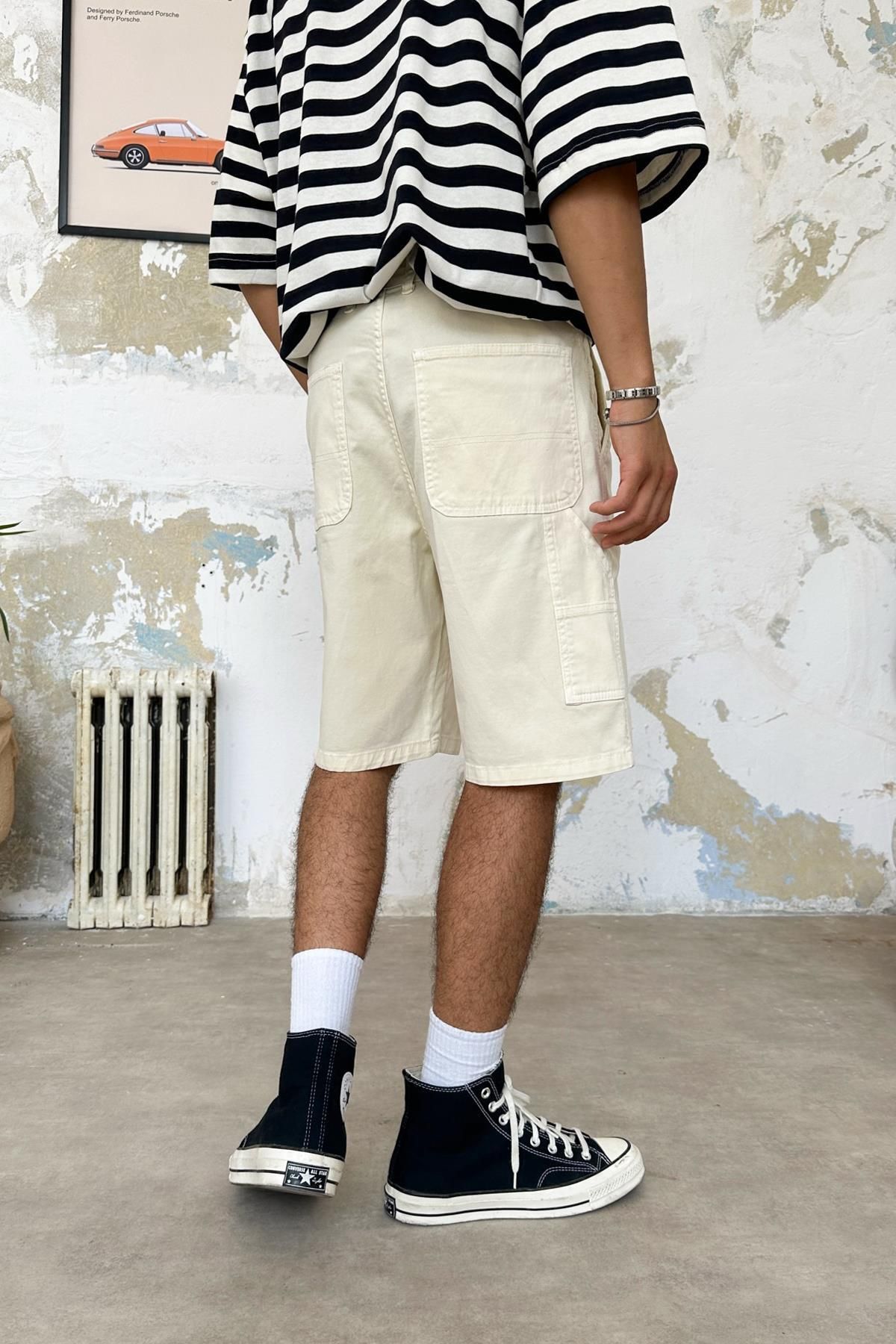 Flaw Wear-Casual Regular Fit Fabric Shorts 2