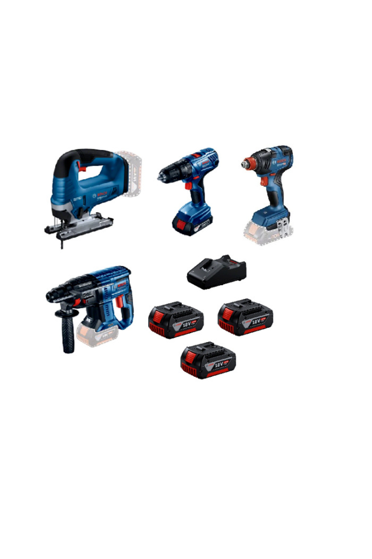 Bosch dörtlü montaj seti - 2 (GST 185-Li , GDX 18V-200 , GSR 18V