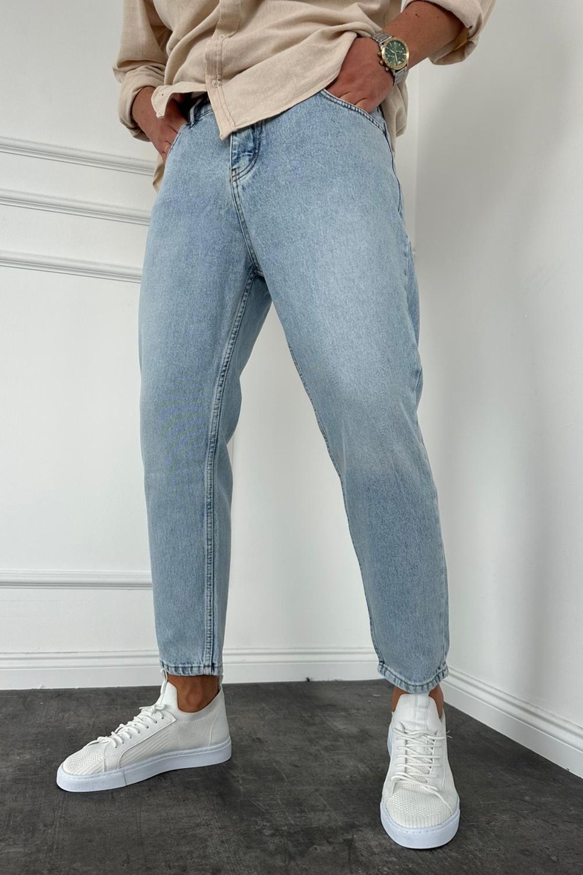 MADZEYMODA New Season Men s Blue Jean Boyfriend Jeans Trendyol
