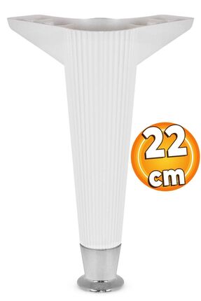 Badem10 Mobilya Kanepe Koltuk Tv Ünitesi Ayağı 22 Cm Konsol Ayakları (BEYAZ-K...