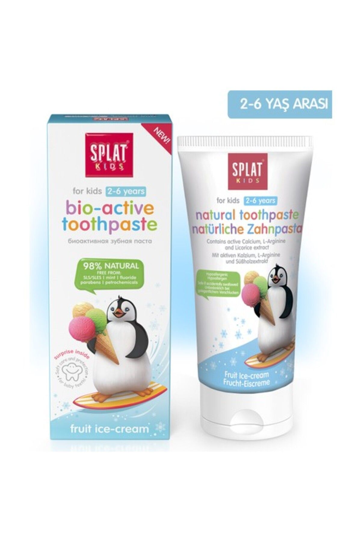 Splat Kids Natural Fruit Ice-cream Diş Macunu 2-6 Yaş