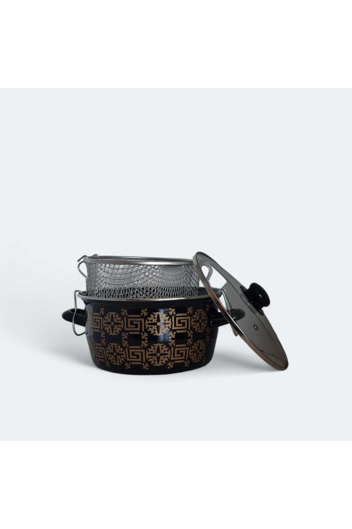 Emaye 22 Cm 4 Litre Fritöz - Cips Tenceresi - Kızartma Tenceresi