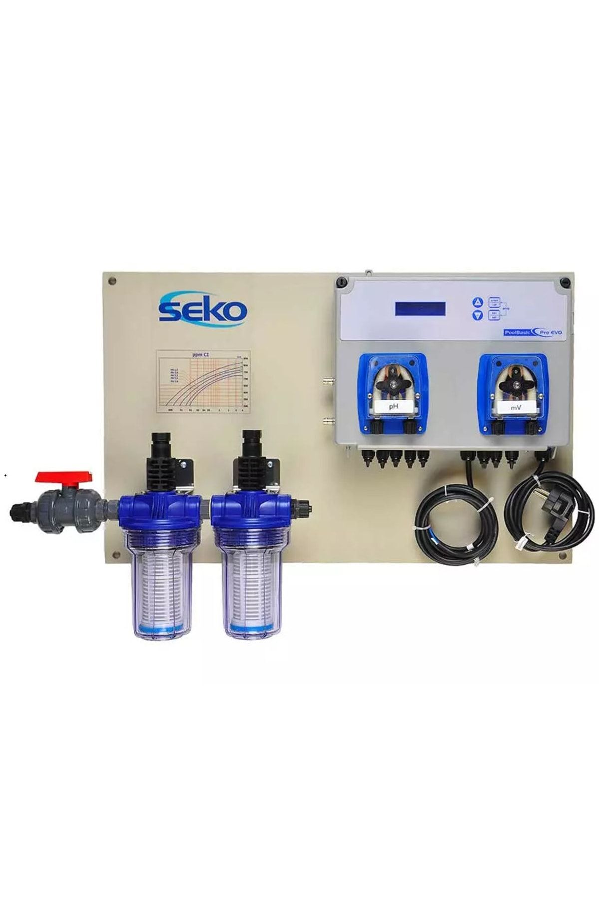 SEKO Basic Panel Peristaltik Pompalı Dezenfeksiyon Ünitesi 150m3-5lt/1,5bar