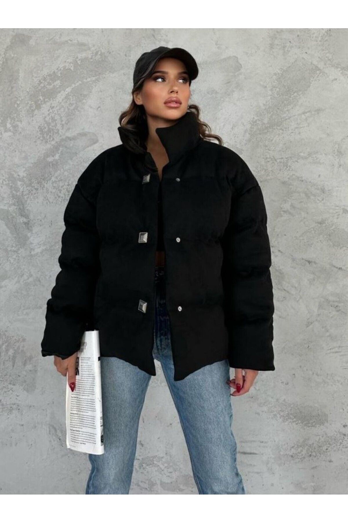 Suede puffer jacket women's cheap