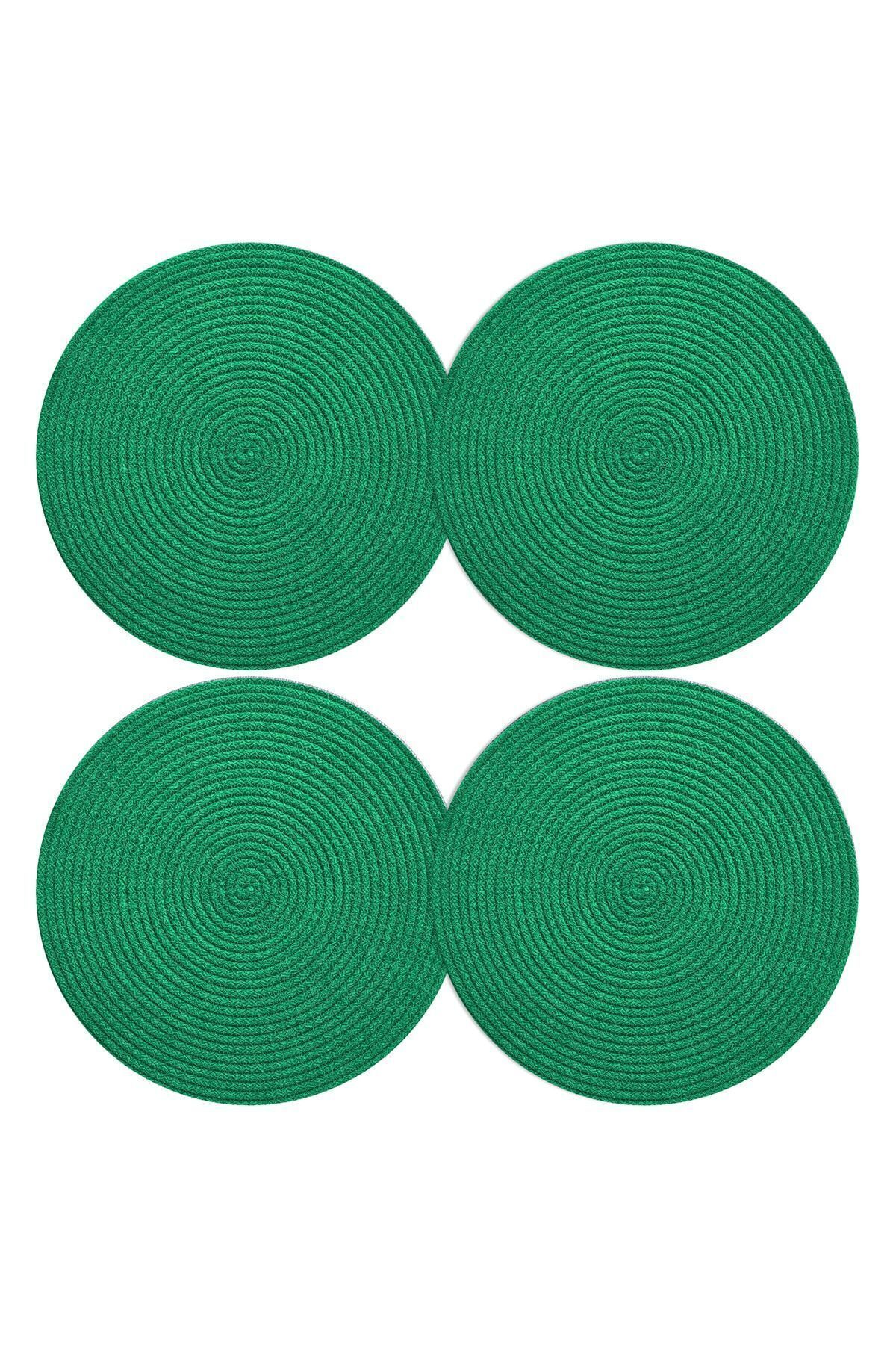 GARDENYA HOME-طبق من القش المحبوك من Volonte Grass Green Jute American Serve 3