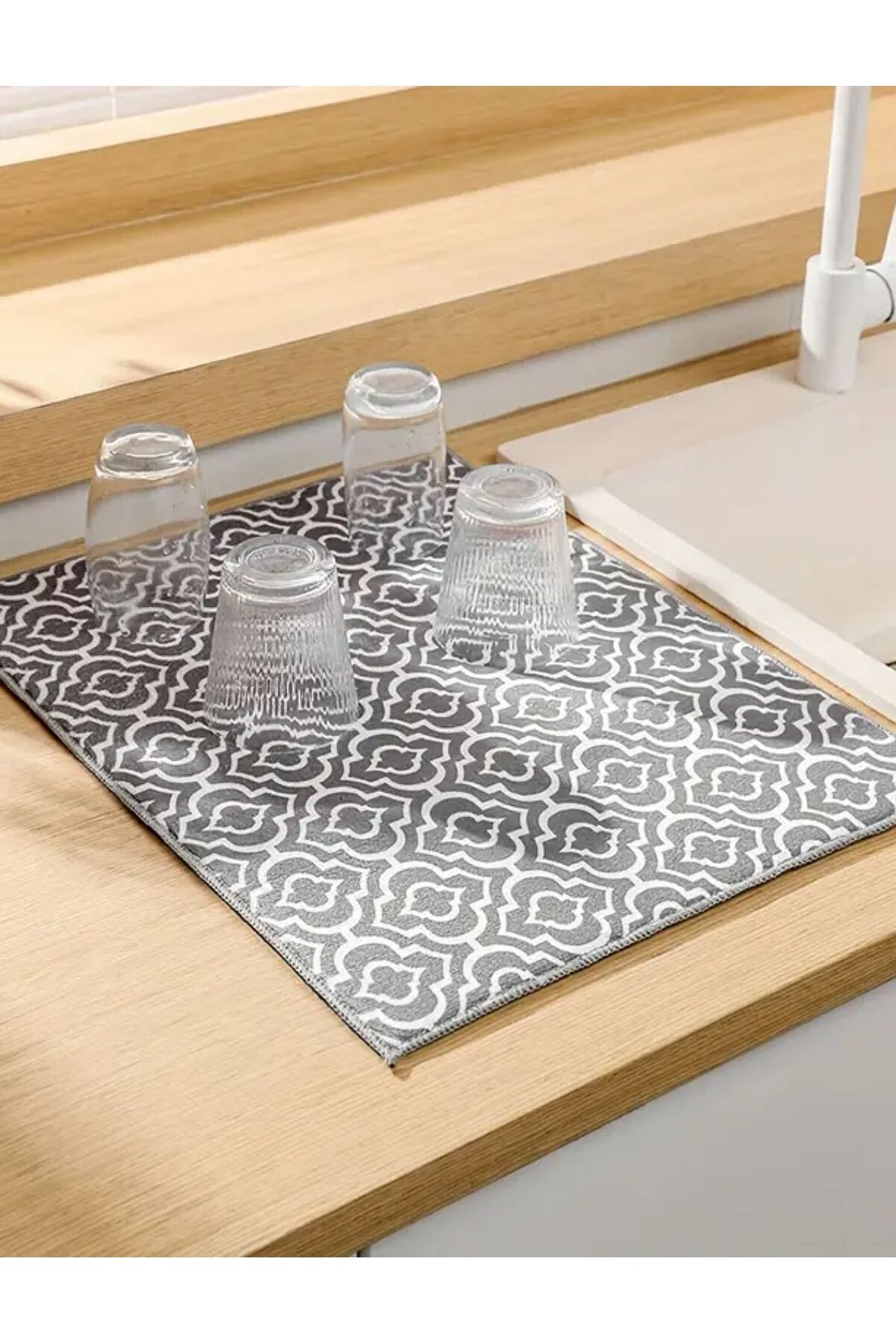 BRE HOME Mikrofiber güçlü emilim yapar bulaşık altlığı matı 38x50 cm