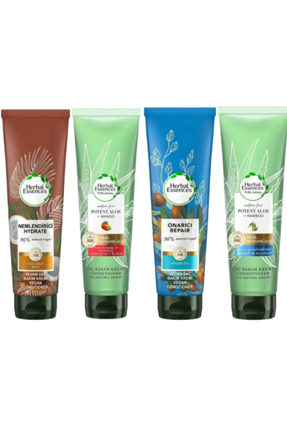 Herball Essences Argan Bamboo Mango and Coconut Conditioner 275ml x4 PCS SET Herbal Essences