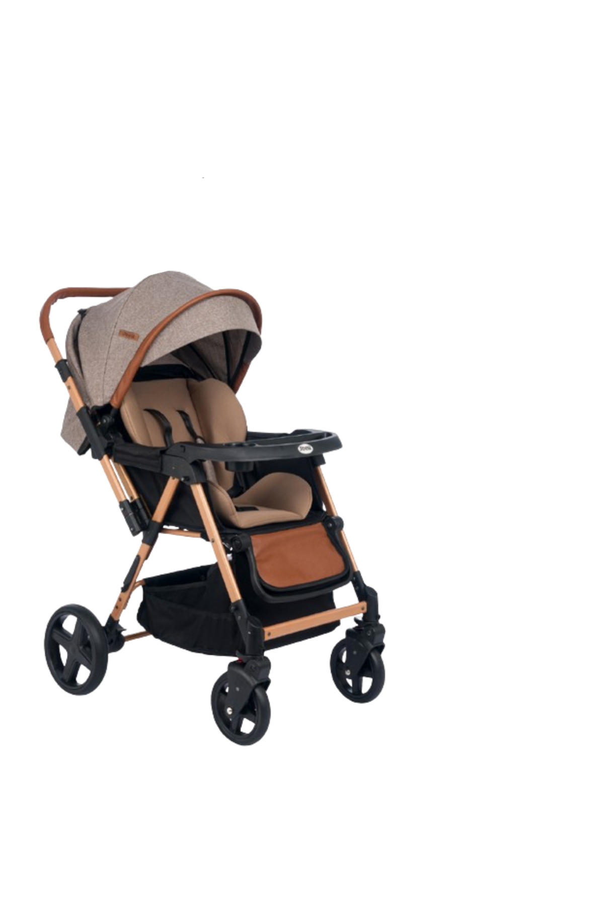 Jolly Baby ÇİFT YÖNLÜ TRENDY PUSET BEBEK ARABASI GOLD-KAHVE