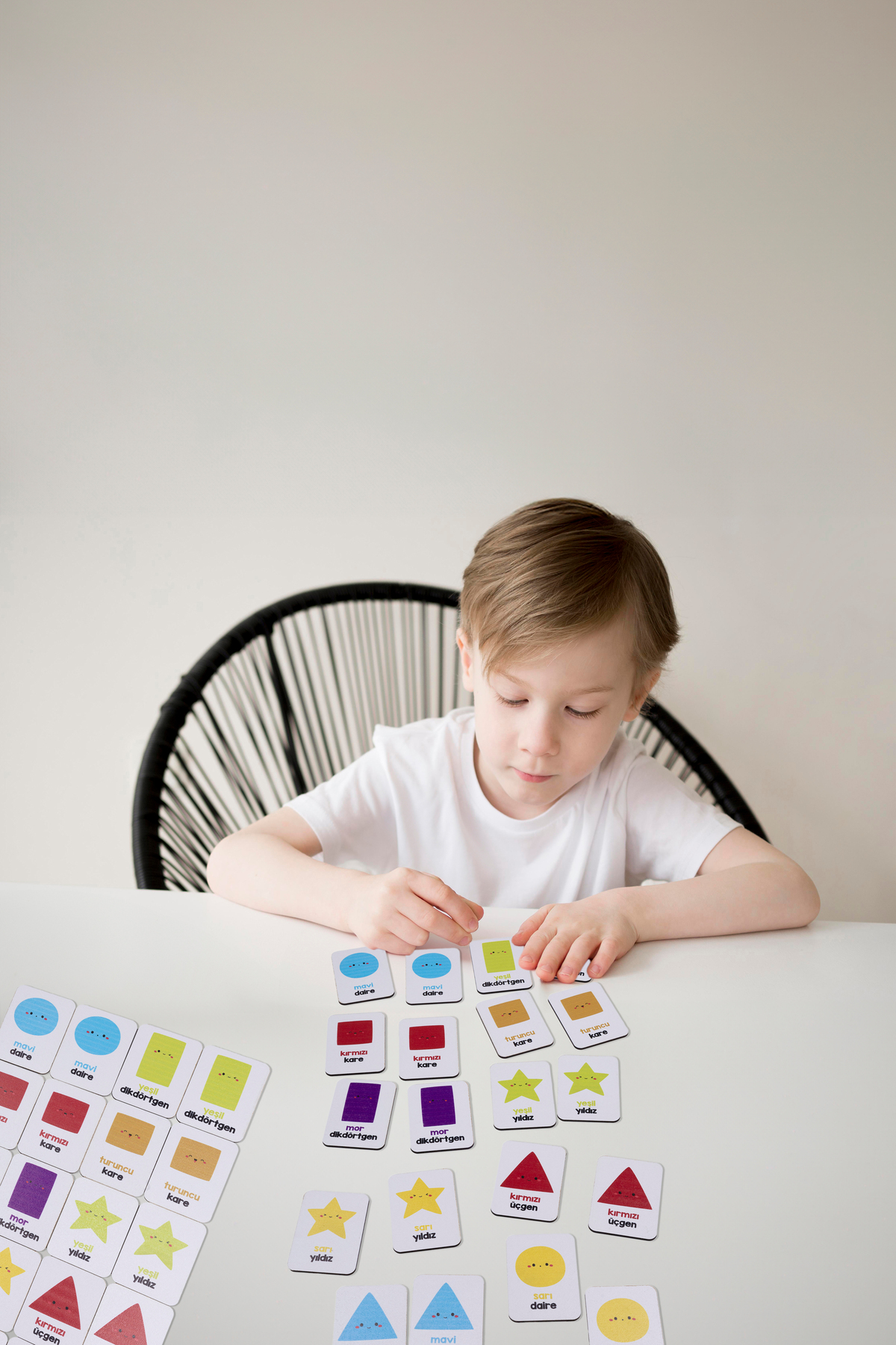 ceodesign Renkler ve Geometrik Şekiller Temalı Ahşap Eğitim Kartları Montessori Oyuncak fotoğrafı 2 (önizleme)