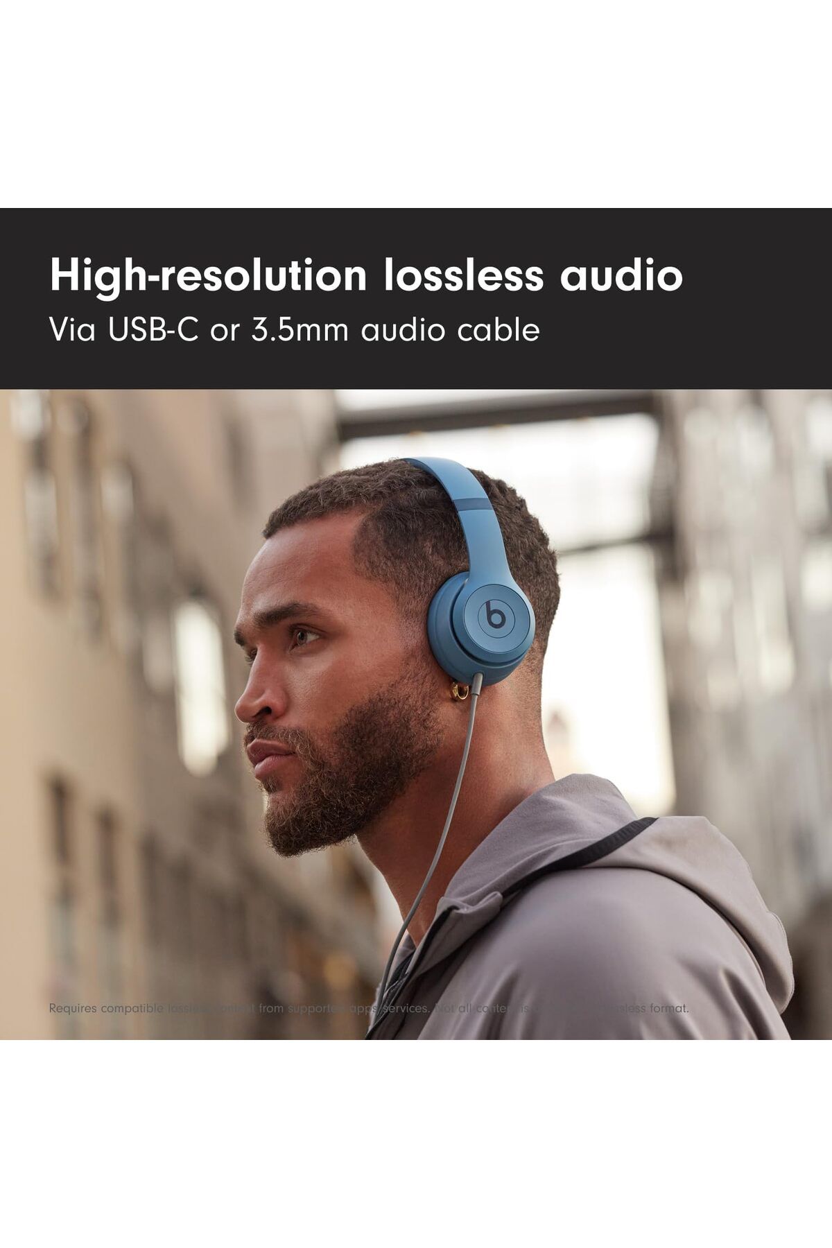 Beats-Solo 4 Wireless Bluetooth On-Ear Headphones Slate Blue 5