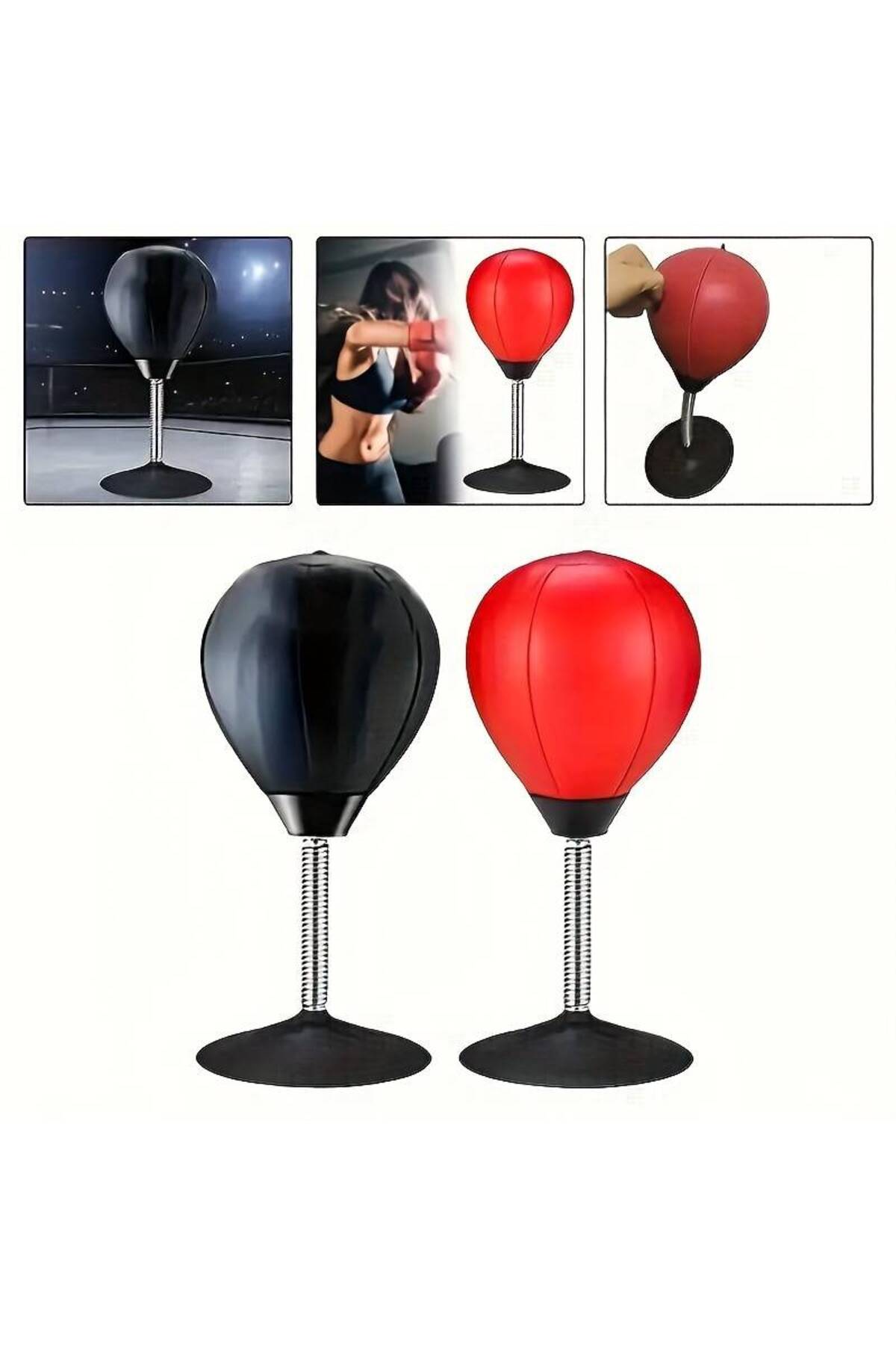 Resim Leyaton Masaüstü Hız Topu, Boks Hız Topu, Evde Boks Antrenmanı Reaksiyon Topu Eğitmeni 