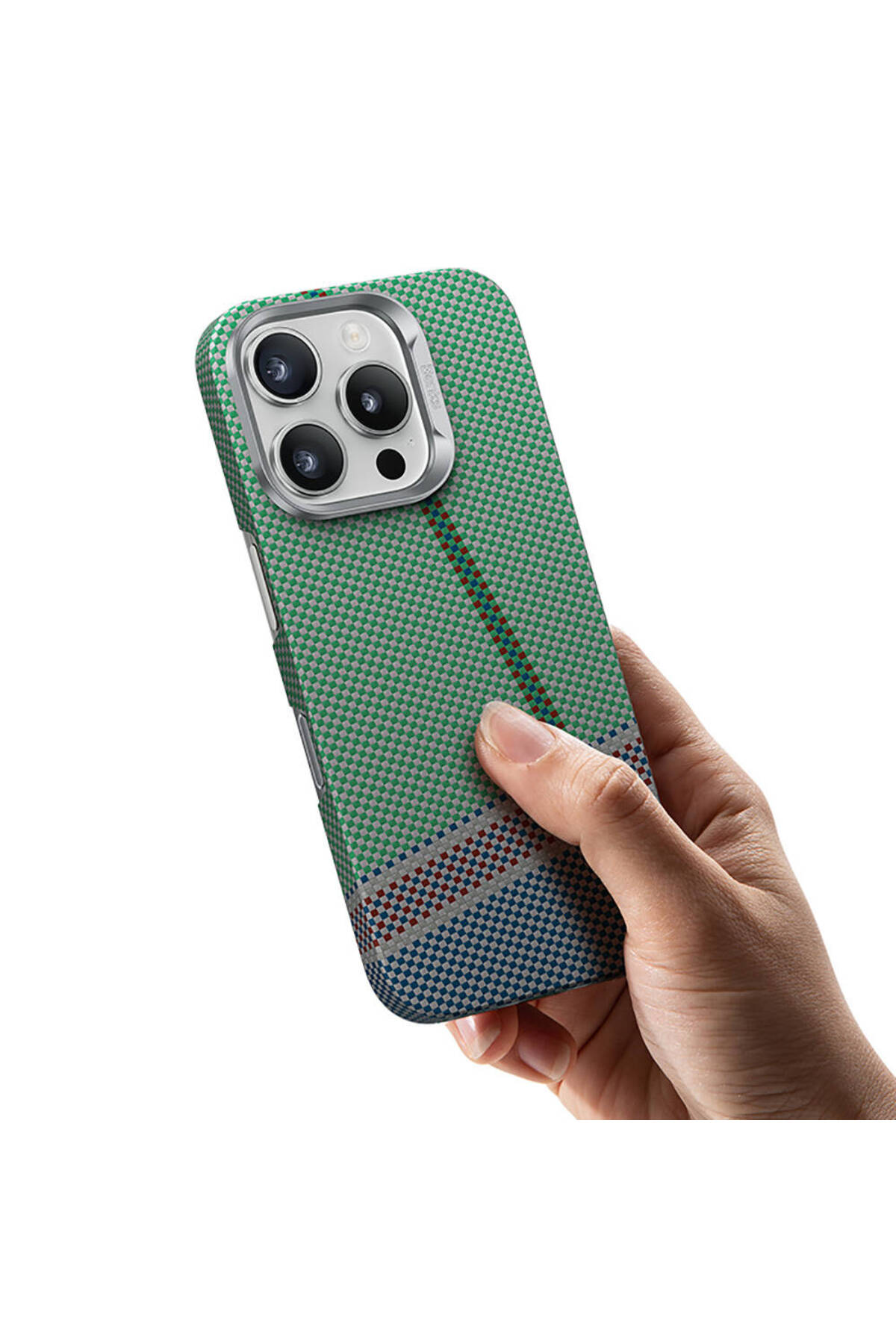 iPhone 16 Pro Max Uyumlu Magsafe Şarj Özellikli Benks Passion Green ArmorAir Kevlar Yeşil