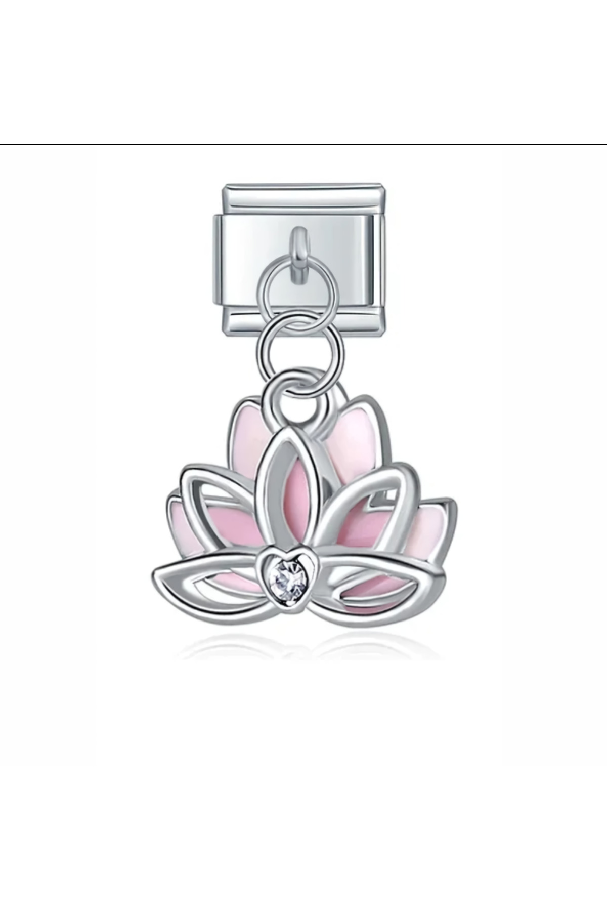 RoseCo00 Sallantılı Lotus Çiçeği İtalyan Bileklik Charmı