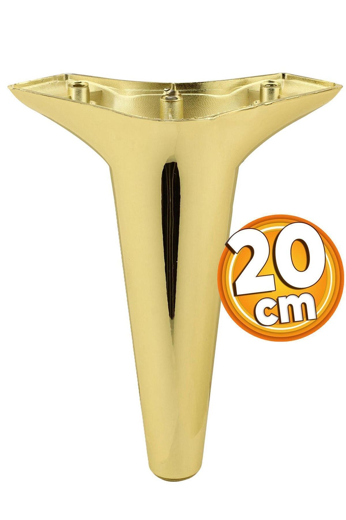 Badem10 Aspen Lüks Mobilya Kanepe Koltuk Tv Ünitesi Konsol Yükseltme Ayağı Ayakları 20 Cm Gold Altın Plastik