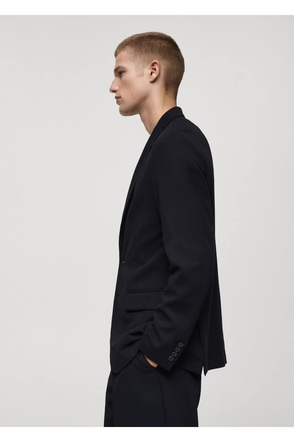 ژاکت مردانه آبی سرمه ای منگو | 77055970 اورجینال - تصویر 8