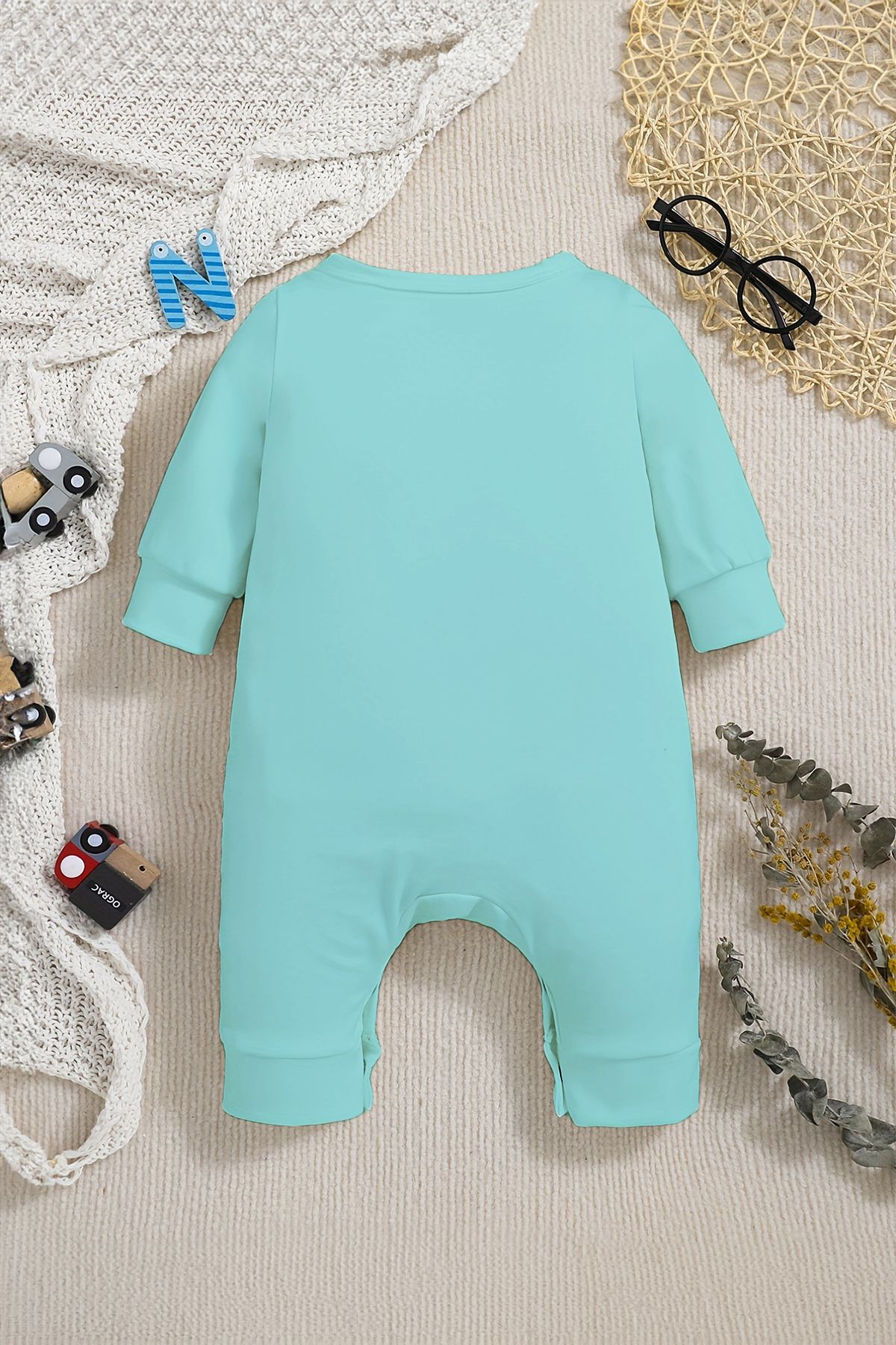 ADABEBEK-Baby Boy Helicopter Zoom Jumpsuit - with Snaps from the Bottom 22224 3