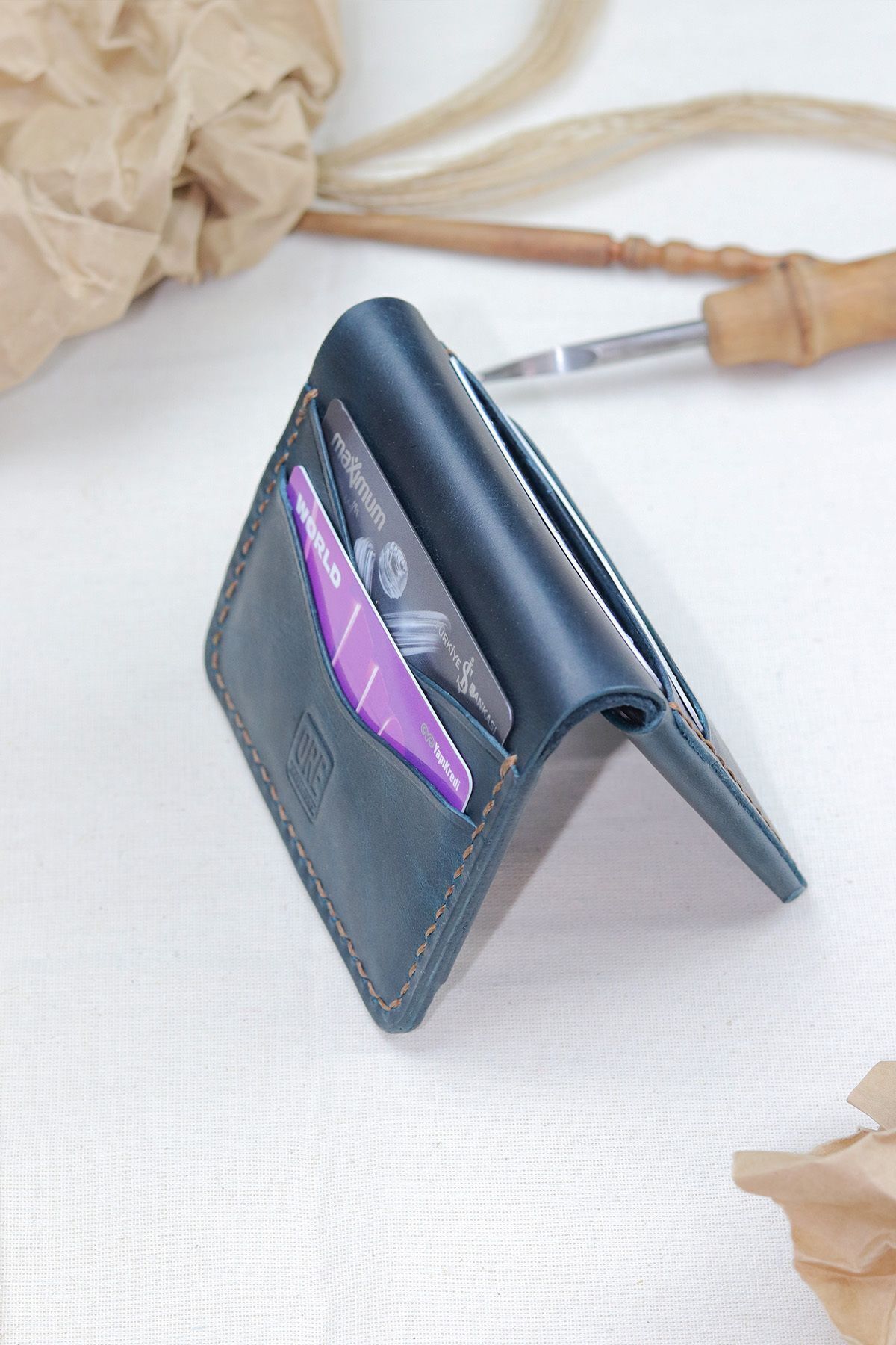 کیف پول مردانه آبی ore premium | CZD001 اورجینال - تصویر 4